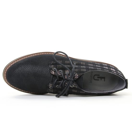 derbys compensées noir or mode femme automne hiver - Photo Produit 4