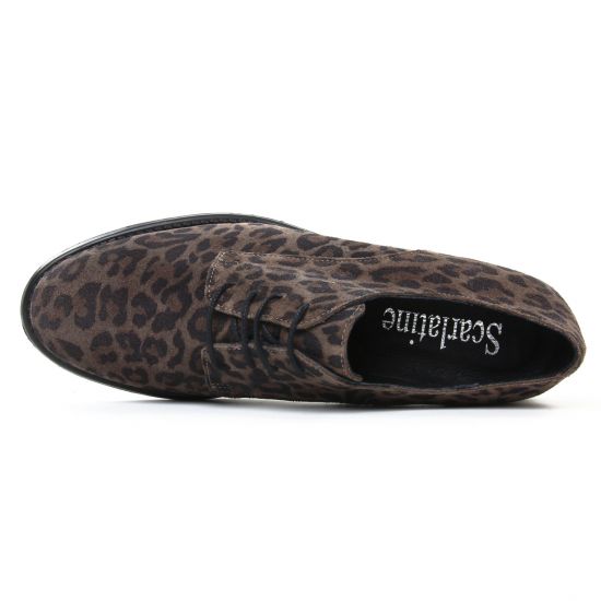 derbies marron léopard mode femme automne hiver - Photo Produit 4