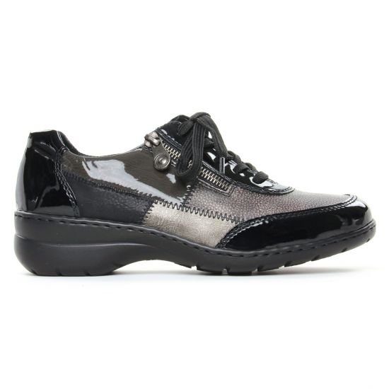 derbies noir gris mode femme automne hiver - Photo Produit 2