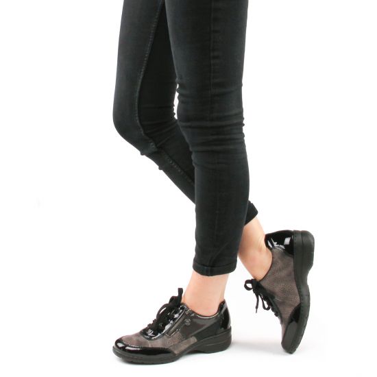 derbies noir gris mode femme automne hiver - Photo Produit 8