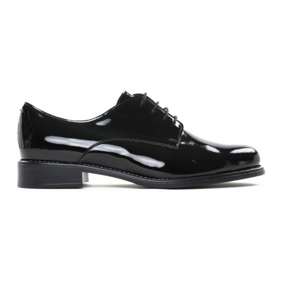 derbies noir vernis mode femme automne hiver - Photo Produit 2
