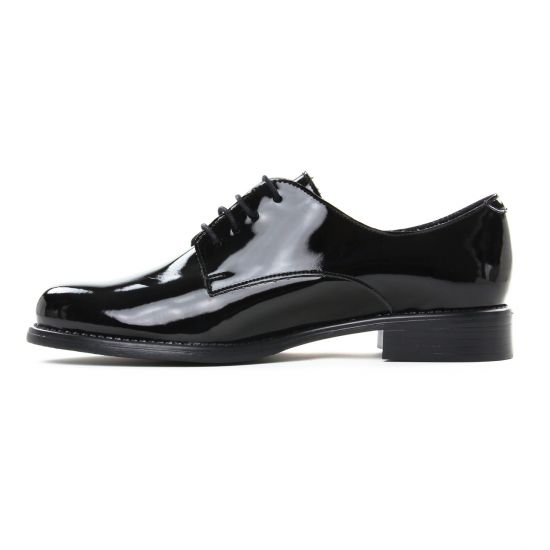 derbies noir vernis mode femme automne hiver - Photo Produit 3