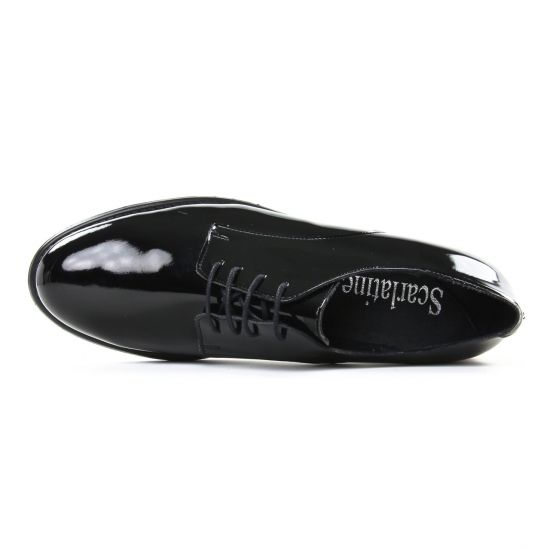derbies noir vernis mode femme automne hiver - Photo Produit 4