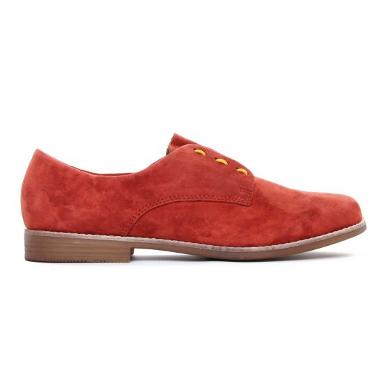 derbies rouge brique mode femme automne hiver - Photo Produit 2