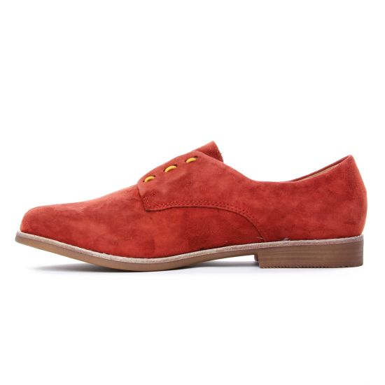 derbies rouge brique mode femme automne hiver - Photo Produit 3