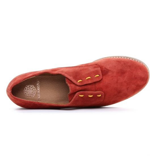 derbies rouge brique mode femme automne hiver - Photo Produit 4