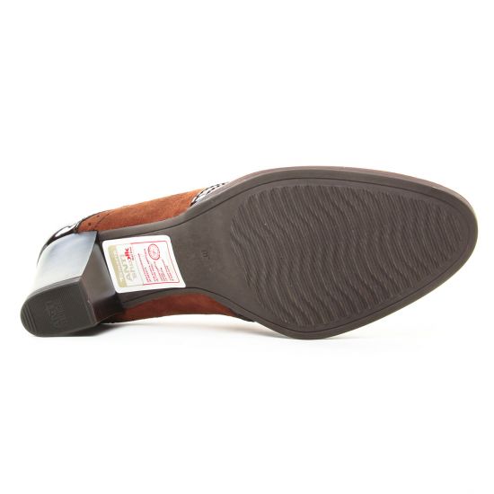 derbys talon marron bordeaux mode femme automne hiver - Photo Produit 5