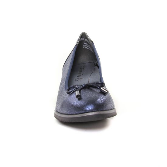 ballerines compensées bleu marine mode femme automne hiver - Photo Produit 6