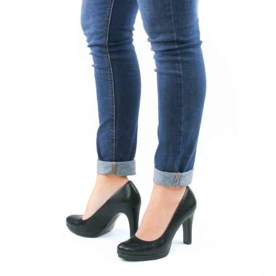 escarpins noir mat mode femme automne hiver - Photo Produit 8