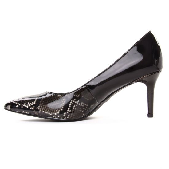 escarpins noir python mode femme automne hiver - Photo Produit 3