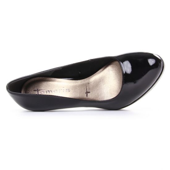 escarpins noir vernis mode femme automne hiver - Photo Produit 4