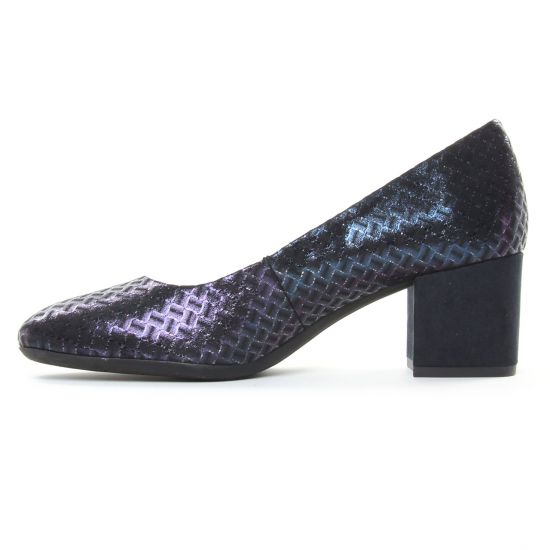 escarpins trotteur bleu mode femme automne hiver - Photo Produit 3