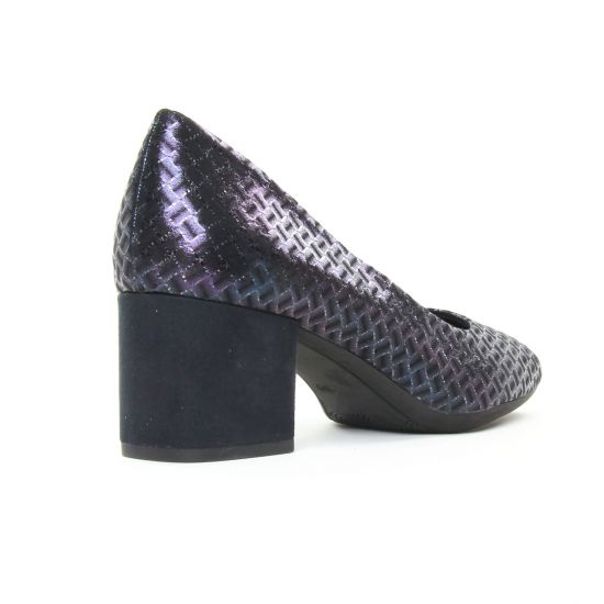 escarpins trotteur bleu mode femme automne hiver - Photo Produit 7
