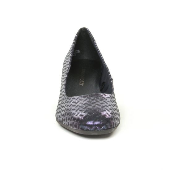 escarpins trotteur bleu mode femme automne hiver - Photo Produit 6