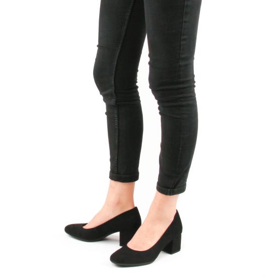 escarpins trotteur noir mode femme automne hiver - Photo Produit 8