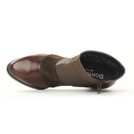 low boots marron multi mode femme automne hiver - Photo Produit 4