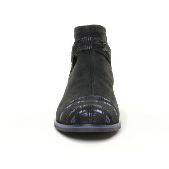 low boots noir bleu mode femme automne hiver - Photo Produit 6