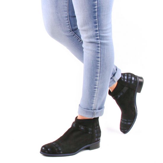 low boots noir bleu mode femme automne hiver - Photo Produit 8