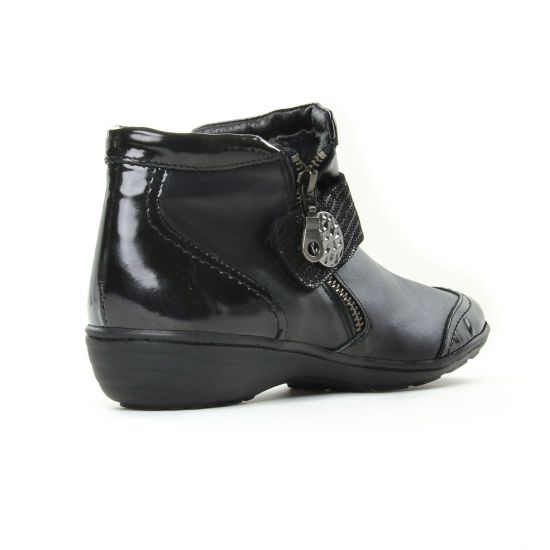low boots noir mode femme automne hiver - Photo Produit 7