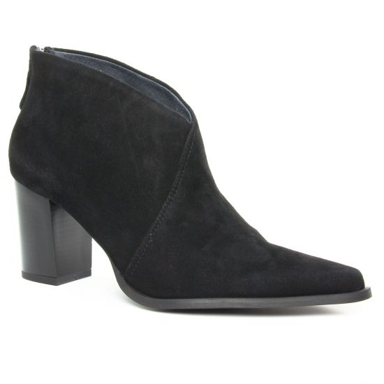 Bottines Et Boots Scarlatine Fendji Velours Noir, vue principale de la chaussure femme