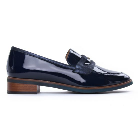 mocassins bleu marine mode femme automne hiver - Photo Produit 2