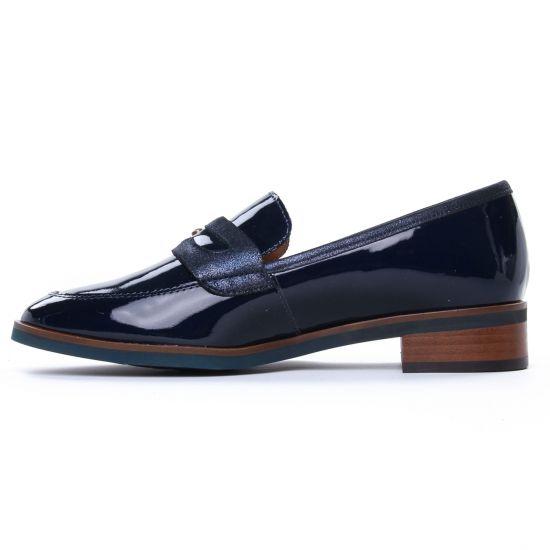 mocassins bleu marine mode femme automne hiver - Photo Produit 3