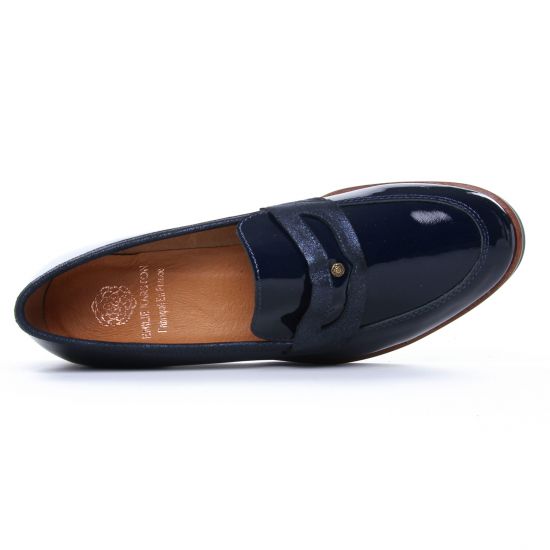 mocassins bleu marine mode femme automne hiver - Photo Produit 4