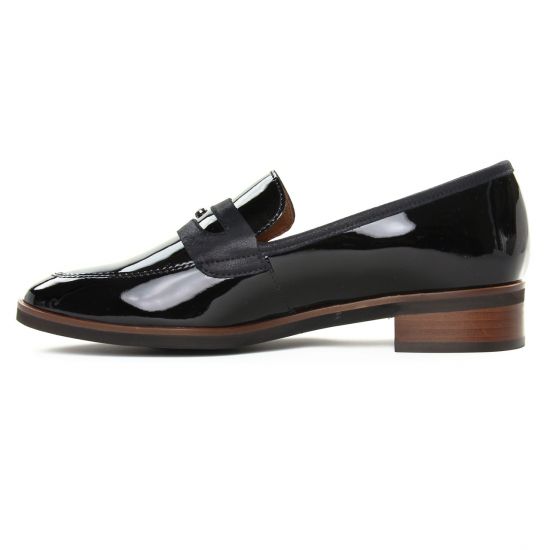 mocassins noir vernis mode femme automne hiver - Photo Produit 3