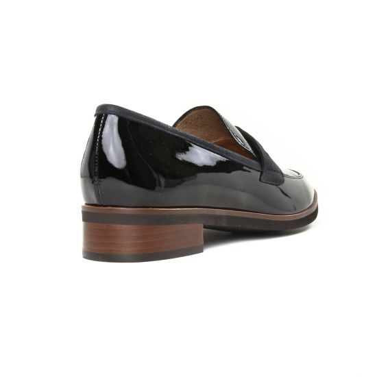 mocassins noir vernis mode femme automne hiver - Photo Produit 7