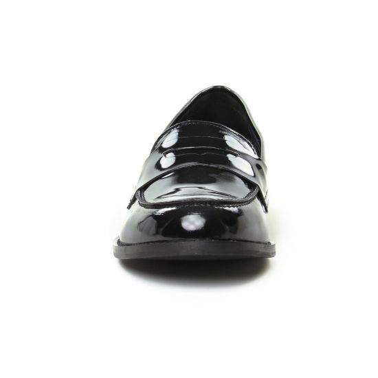 mocassins noir vernis mode femme automne hiver - Photo Produit 6