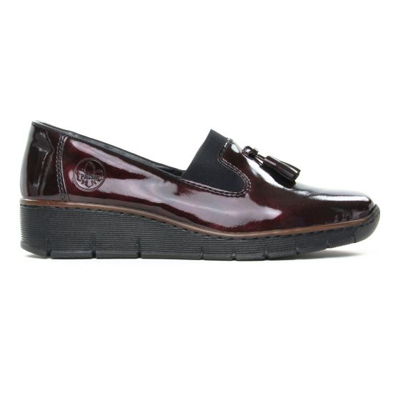 mocassins trotteurs bordeaux mode femme automne hiver - Photo Produit 2