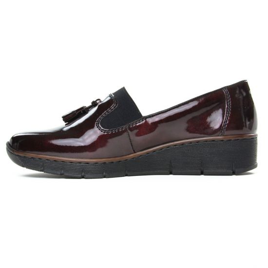 mocassins trotteurs bordeaux mode femme automne hiver - Photo Produit 3