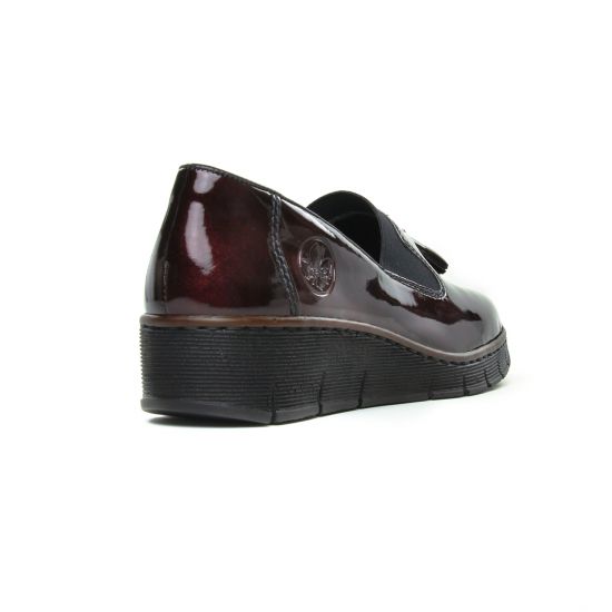 mocassins trotteurs bordeaux mode femme automne hiver - Photo Produit 7