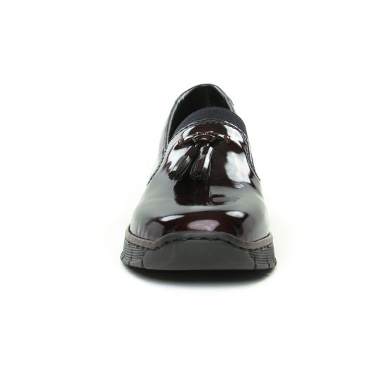mocassins trotteurs bordeaux mode femme automne hiver - Photo Produit 6