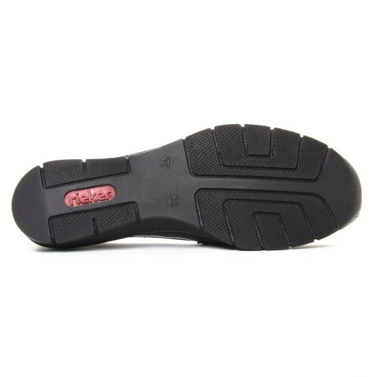 mocassins trotteurs noir argent mode femme automne hiver - Photo Produit 5