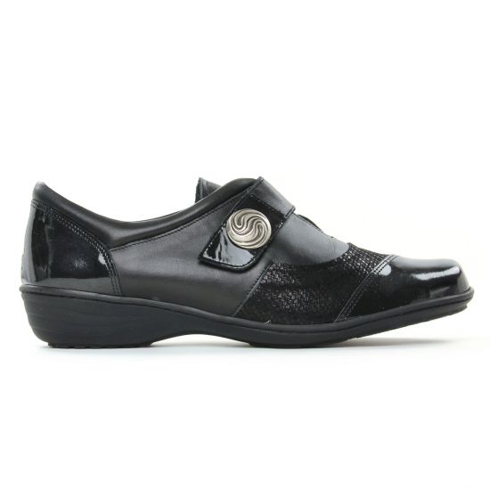 mocassins trotteurs noir mode femme automne hiver - Photo Produit 2
