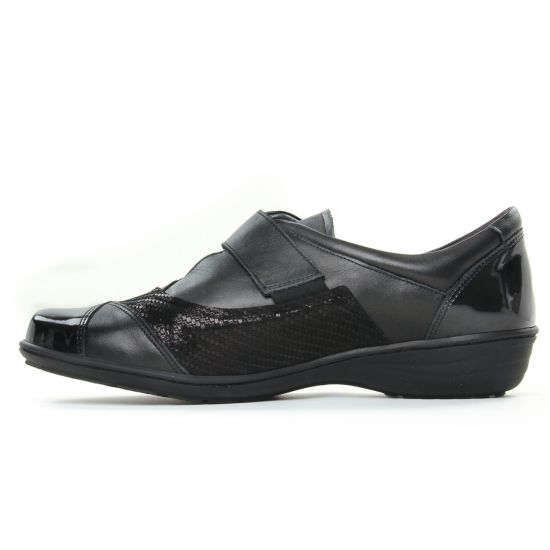 mocassins trotteurs noir mode femme automne hiver - Photo Produit 3