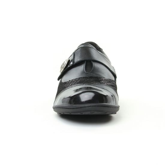 mocassins trotteurs noir mode femme automne hiver - Photo Produit 6