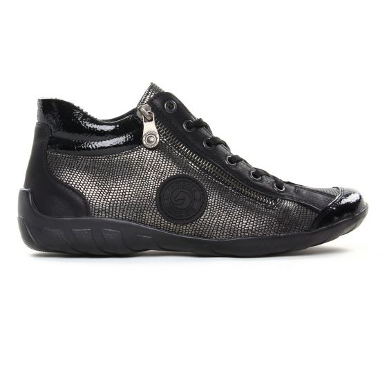 tennis noir argent mode femme automne hiver - Photo Produit 2
