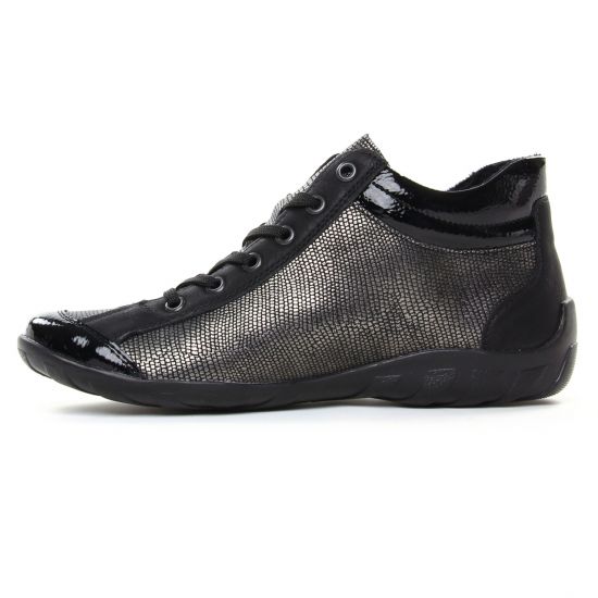 tennis noir argent mode femme automne hiver - Photo Produit 3