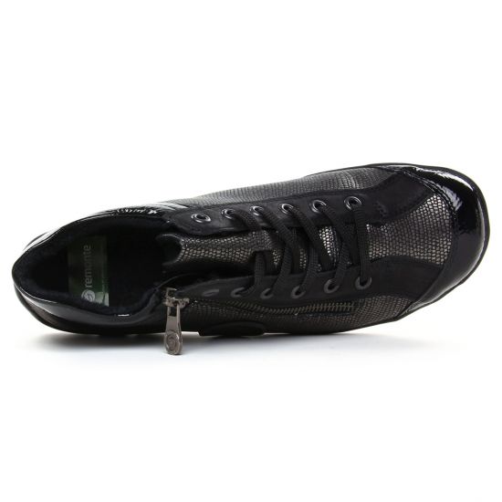 tennis noir argent mode femme automne hiver - Photo Produit 4
