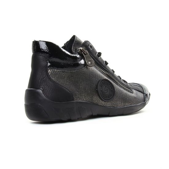tennis noir argent mode femme automne hiver - Photo Produit 7