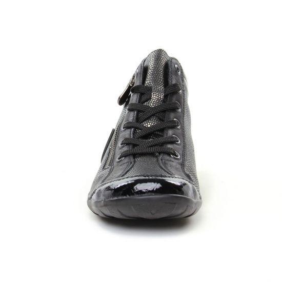tennis noir argent mode femme automne hiver - Photo Produit 6