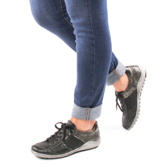 tennis noir bronze mode femme automne hiver - Photo Produit 8