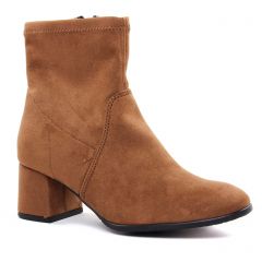 boots-talon marron: même style de chaussures en ligne pour femmes que les Scarlatine