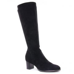 Chaussures femme hiver 2020 - bottes stretch fugitive velours noir