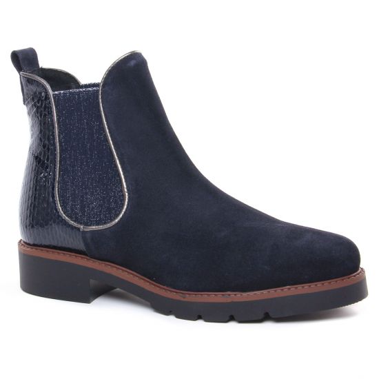 Bottines Et Boots Scarlatine 99334 Bb Velour Ocean, vue principale de la chaussure femme