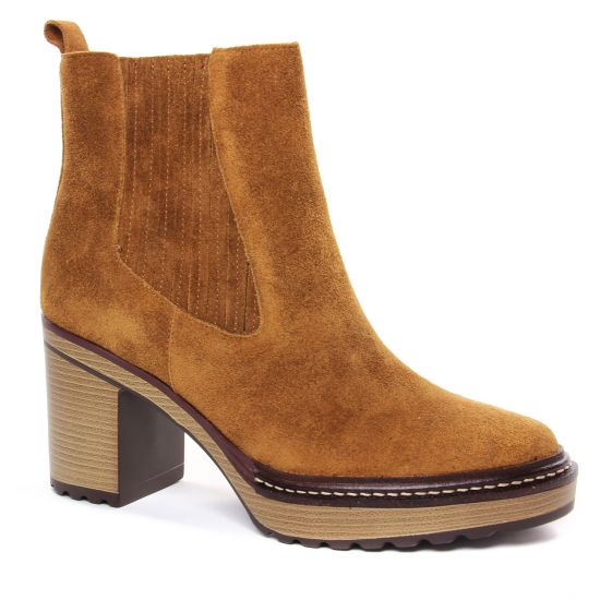 Bottines Et Boots Emilie Karston Grani Camel, vue principale de la chaussure femme