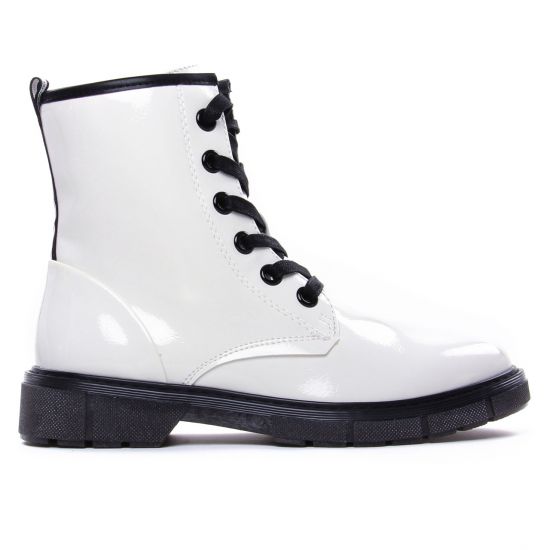 bottine a lacet blanche
