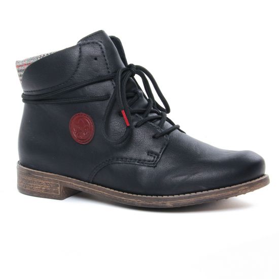 Bottines Et Boots Rieker 77431-00 Schwarz, vue principale de la chaussure femme